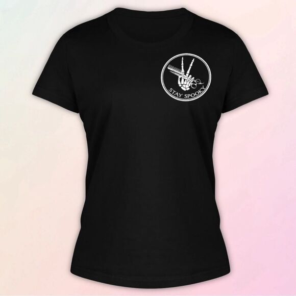 Custom, Stay Spooky Hairdresser Tee, Slim Fit, Size 3X, New - Picture 1 of 8